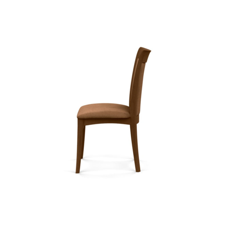 Morgan Leather Dining Chair, Saddle Cherry, Onyx Microsuede