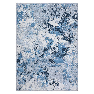 Washable Area Rug for Living Room or Bedroom - Soft & Easy to Clean - Modern Carpet - Versatile Home Decor
