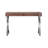 Alexa Contemporary Walnut Wood top Writing Desk with Polished Steel/Metal X-Base and 2 Storage Drawers-33064782