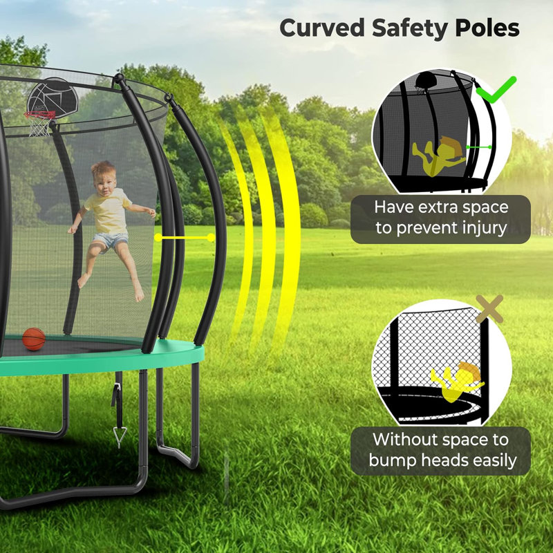 Trampoline Sapphome, Vert / noir