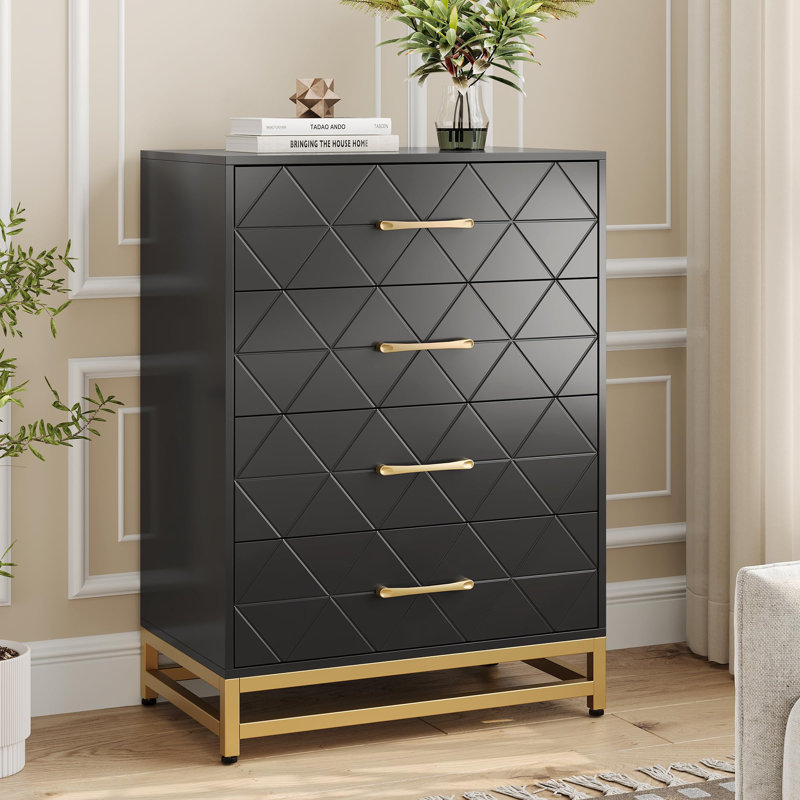 60.6cm W Chest of Drawers, Black