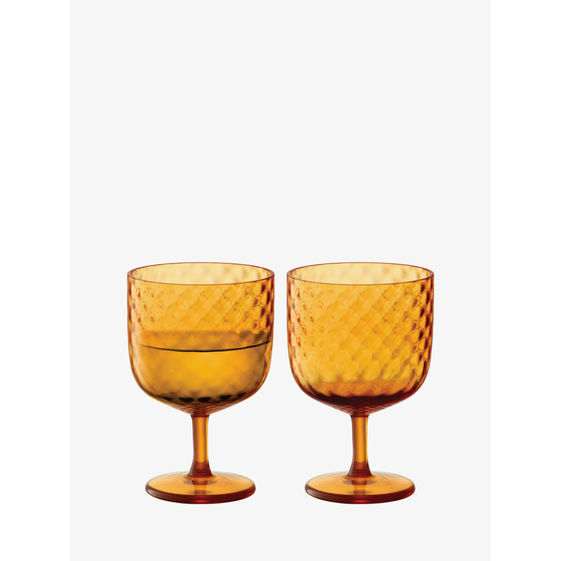 Dapple Handmade Red Wine Glass, Sun Amber