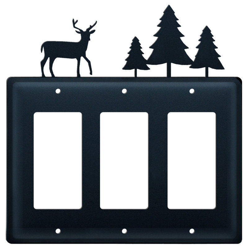 Deer and Tree 3-Gang Rocker Wall Plate