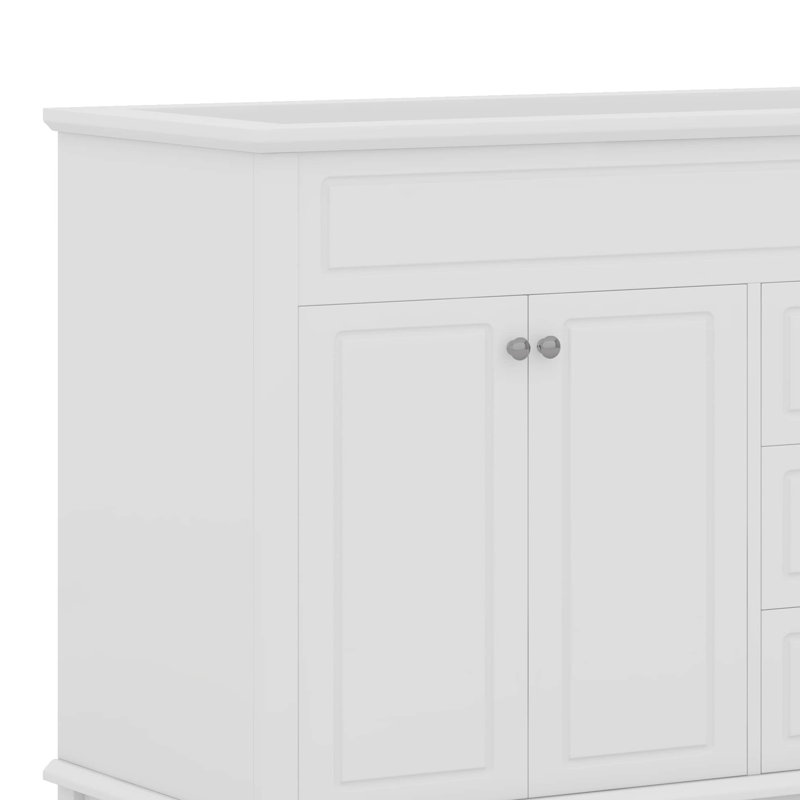 Meuble-lavabo 58 po seulement, 3 tiroirs et 4 portes