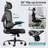 Ergonomic Office Desk Chair – 330 LBS Capacity, High Back Mesh Chair With Wheels, Comfortable For Long Hours, Home Office/Gaming Chair, Black