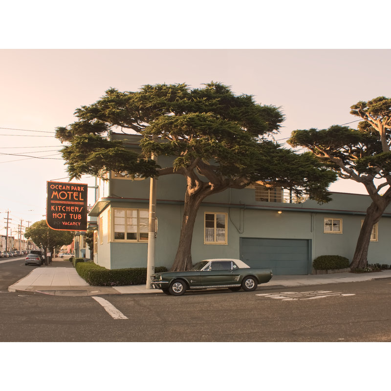 Classic Car At Motel (San Francisco, CA) Print by Ben Swire, 25.25" H x 31.25" W