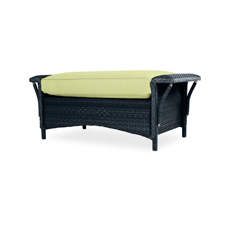 Nantucket Outdoor Ottoman, Remy Cloud, Ebony
