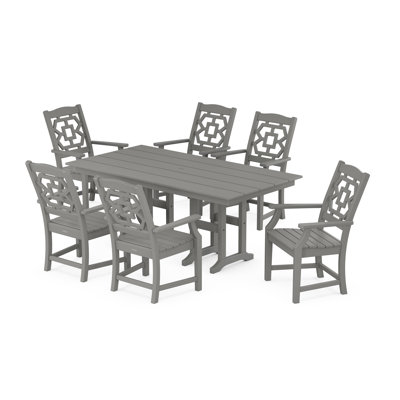 Chinoiserie 6 - Person Patio Dining Set with Rectangular Table