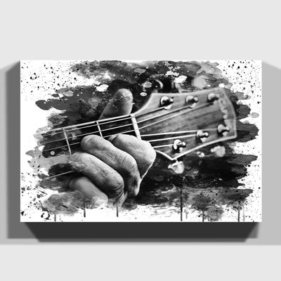 Guitar Black and White - Wall Art