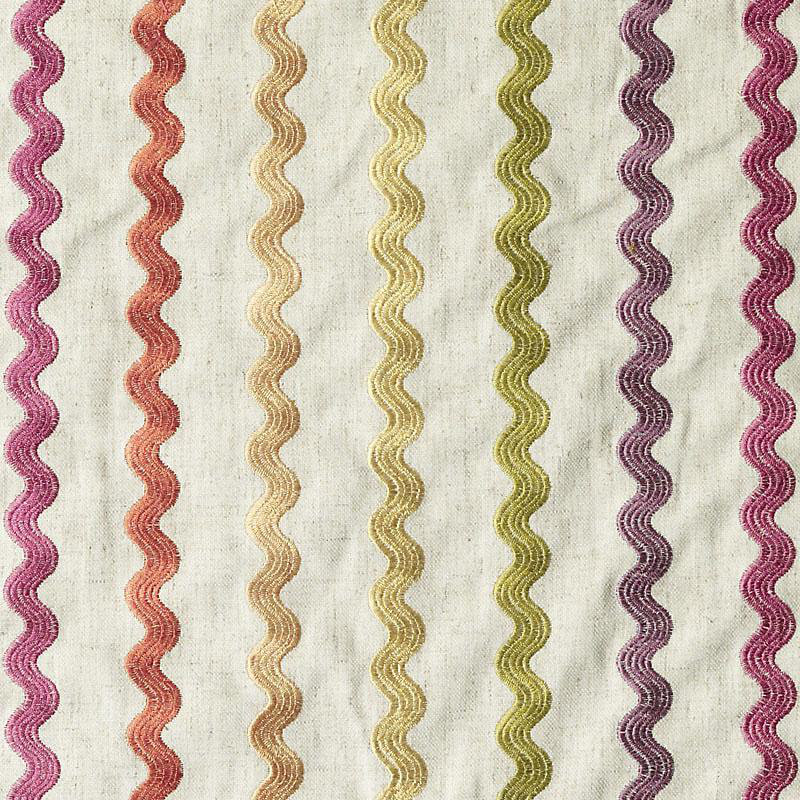 Grandeur Fabric, Green/Pink