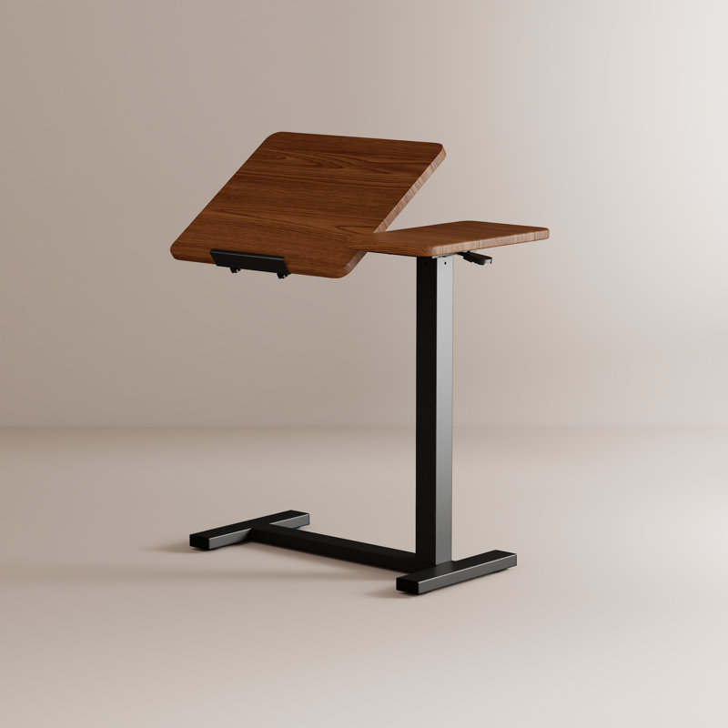 Restful Adjustable Angle Reading End Table, Brown