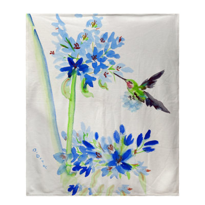 Jeté oiseau et fleur 