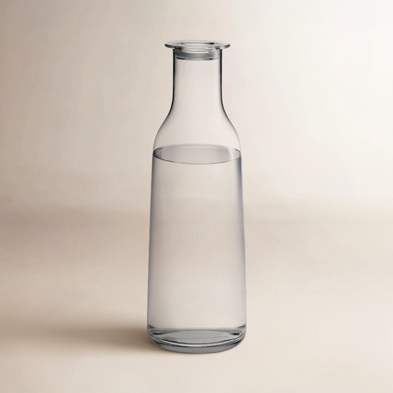Minima bouteille avec couvercle transparent, H 10,43 po x l 3,54 po x P 3,54 po