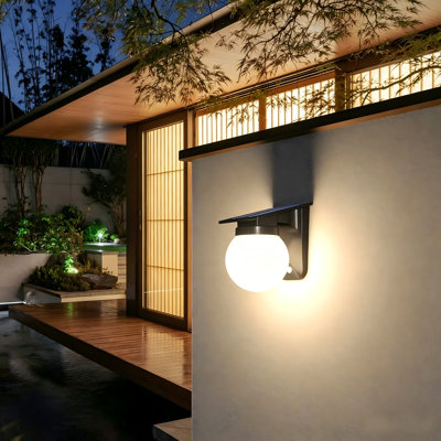 Solar Wall Lights Outdoor, 1 Pack,  Modes, Waterproof, Wireless Solar Powered Led Lights Xq