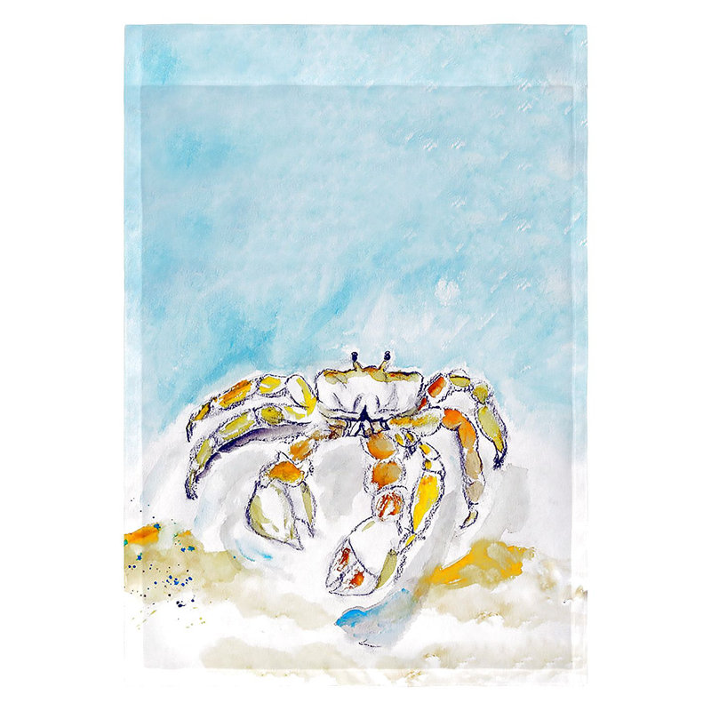 Drapeau de jardin en polyester à 1 face ghost crab, H 18 po x l 12,5 po
