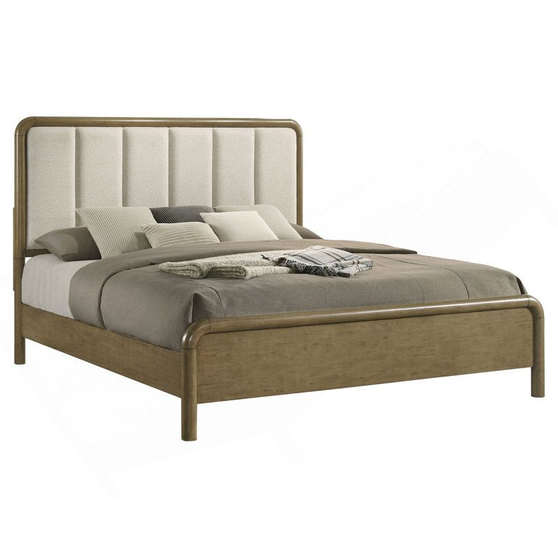 Grand lit tapissier Tully Nutmeg