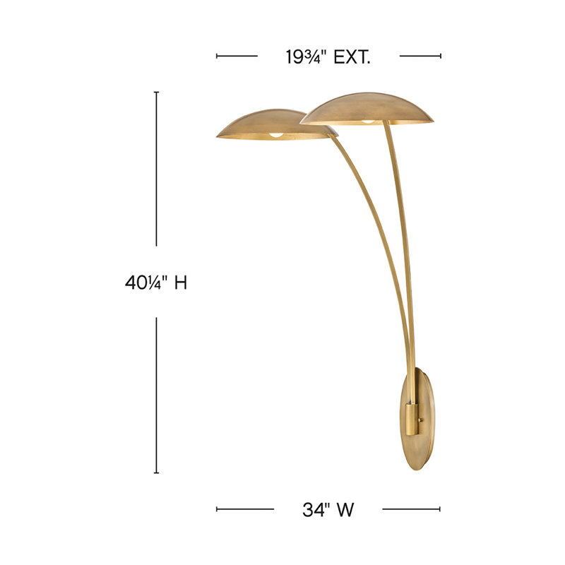 Glenn 2 - Light Armed Sconce, Bronze