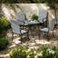 Chaises de patio confortables, gris moderne en rotin d'acier pour les repas à domicile