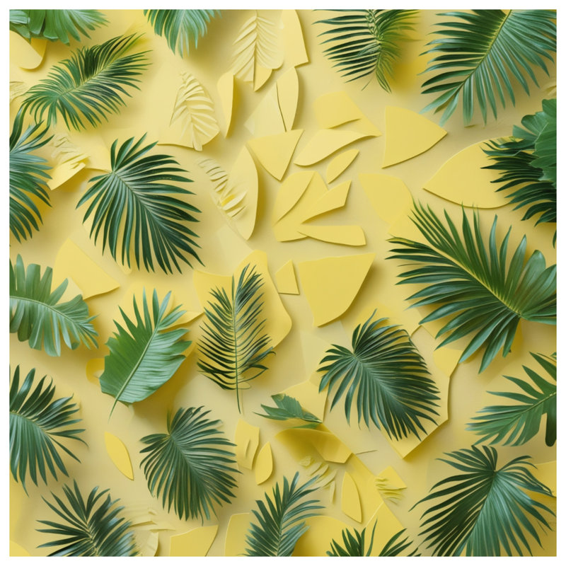 Édredon Green Palm Leaves, Très grand lit