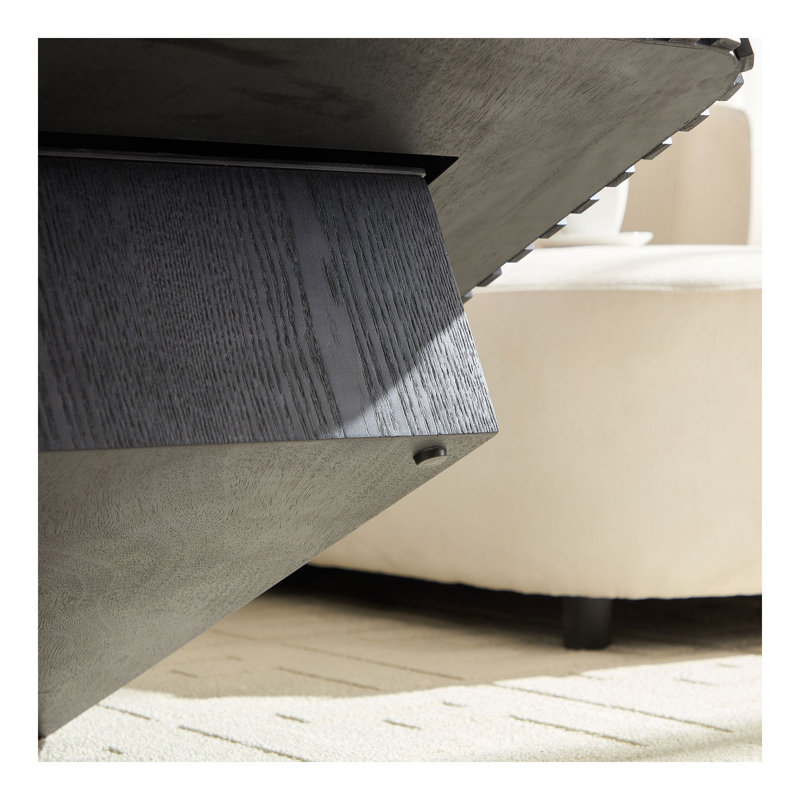 Table basse carrée 35,43 pouces Modern Handcraft, Noir