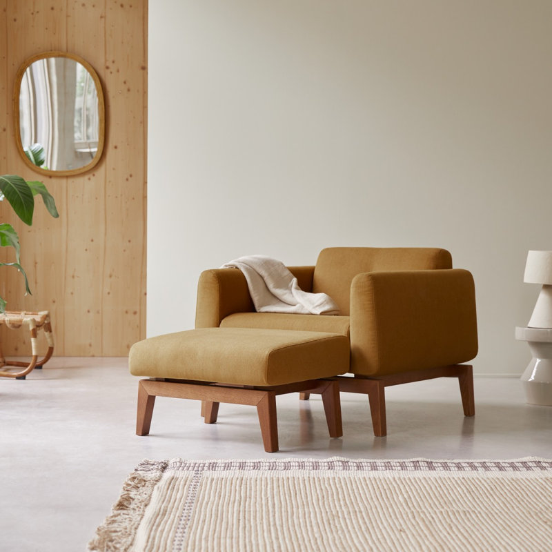 Bjorn 1 Seater Fabric Sofa, Yellow