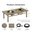 Table basse d'extérieur moderne 47 "