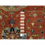 Tapis rond en laine noué à la main 10 pi x 10 pi rouge rouille Heris E368C5158EEC4CAFBAD63FC8E3BB8169