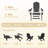 3-Level Adjustable Adirondack Chair, Wooden Textured HDPE All-Weather Folding Chair with Cup Holder for Outdoor Use at Poolside, Patio, Garden, Backyard, and Campfire, Black-1829001008