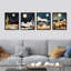 «Midnight Moon Cactus Desert Dune Nature», ensemble de 4 reproductions de cadres photo simples-97782110-97782116