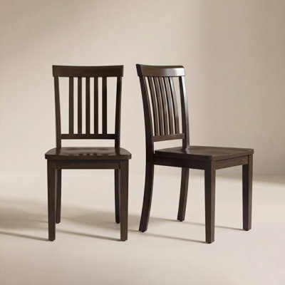 Tanvier Slatted Back Dining Chair Solid Wood Side Chair