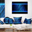 Disco Blue Waves - Coussin imprimé abstrait-29583791-29583787