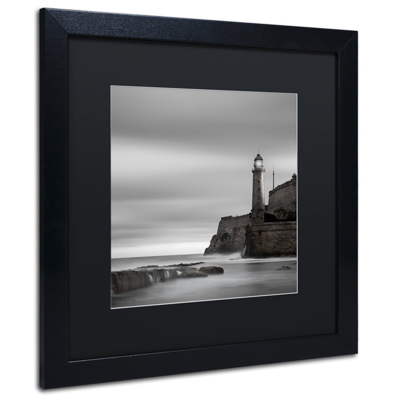 «Morro Lighthouse», reproduction de photo encadrée, H 16 po x l 16 po x P 0,5 po, Noir