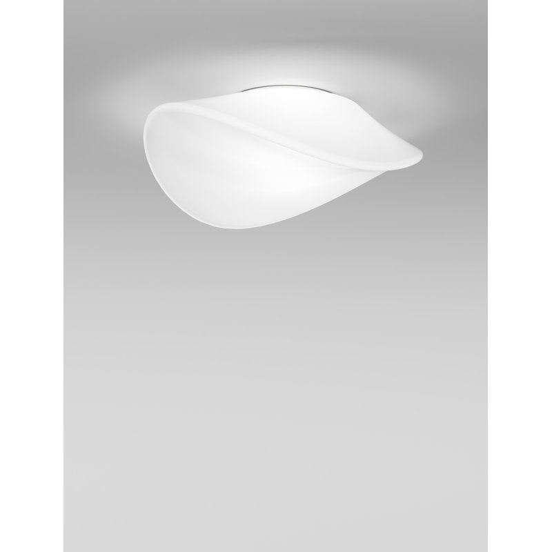 Balance Ceiling/Wall Lamp G White Glossy Glossy White L22gg Ul, 7" H x 22" W x 19" D, 3000K
