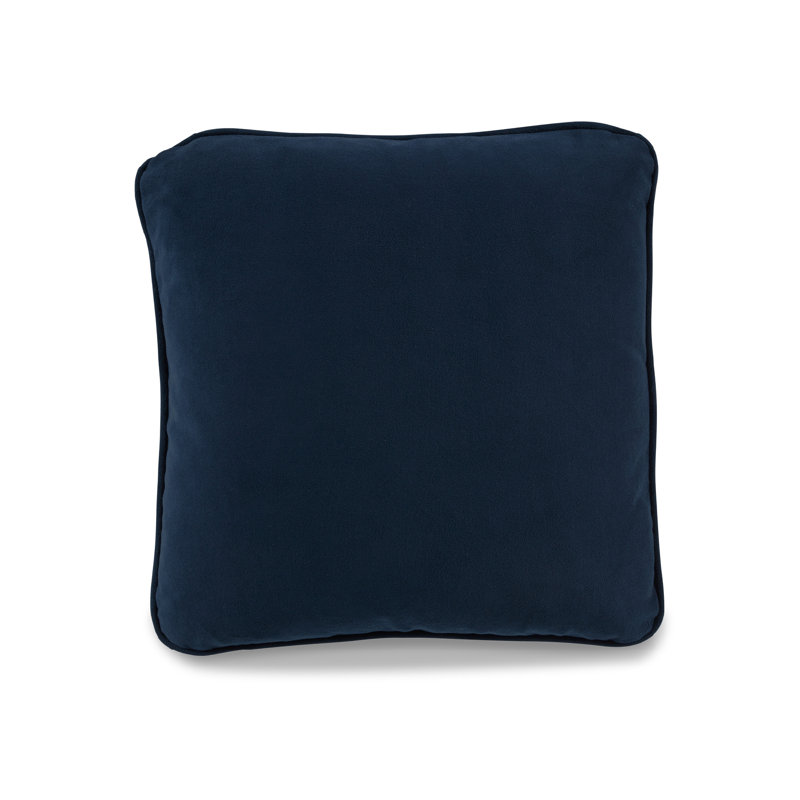 Krishna Polyester Throw Square Pillow Cover & Insert, Dark Blue
