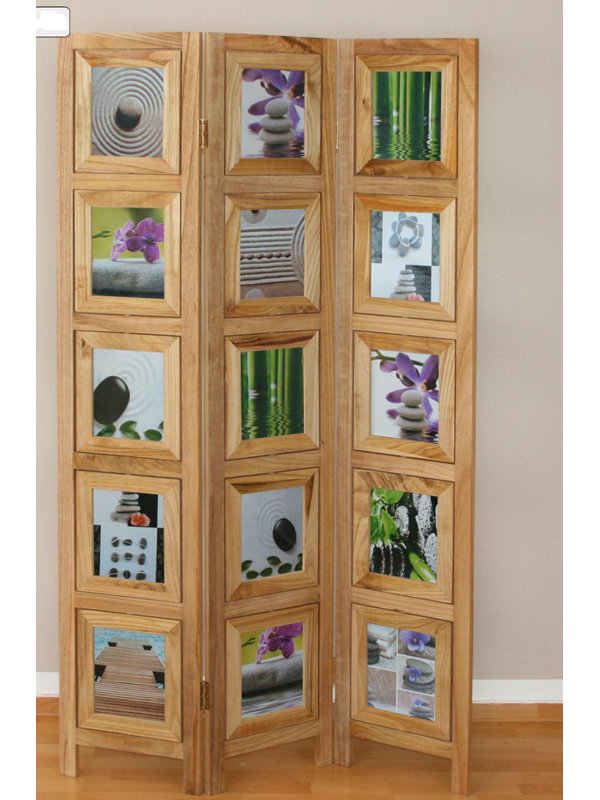 Rainey 3 Panel Room Divider, Natural colour