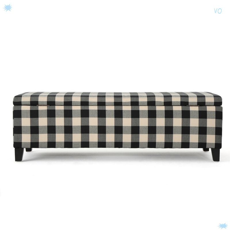 Banc de rangement moderne pour le salon, Noir / blanc