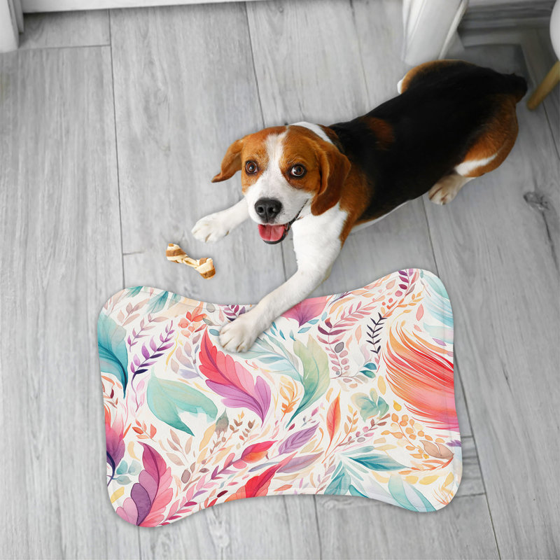 Lively Hues - 1 Piece Bone Shape Feeding Mat