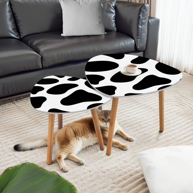 Ensemble de 2 tables basses gigognes Triangle