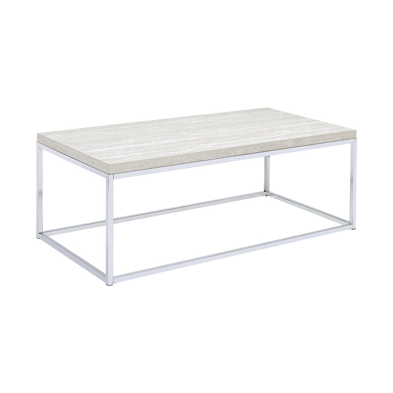 TABLE BASSE DE 48,4 po EN Chrome