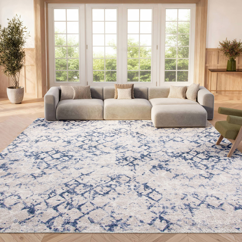 Doveton 700 Performance Geometric Rug, Carré 5 pi 3 po