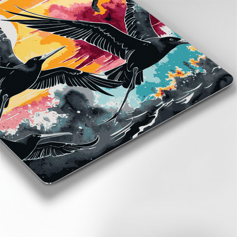 Frégate hawaïenne, art mural en métal brun, H 12 po x l 12 po