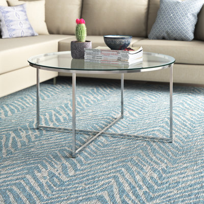 Wasser 2 - Piece Glass Top Living Room Table Set