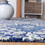 Tapis bleu marine en laine touffeté à la main Vahakn-439077908