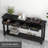 Long Sofa Table with 4 Drawers - Modern Black Console with 1 Shelf, 60" x 15" x 16" Wood Hallway & Entryway Table for Living Room, Bedroom, Kitchen