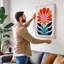 Geometric Bloom Botanical - Wrapped Canvas-345078962-345078965