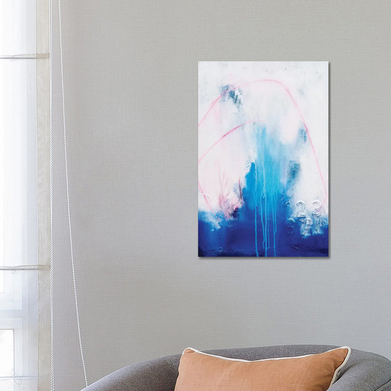 Blue Violet 1 Piece Wrapped Canvas Painting, 66.04 cm H x 45.72 cm W x 1.91 cm D
