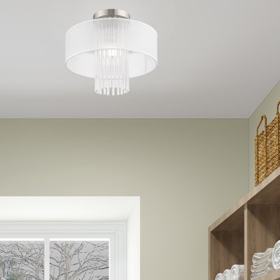 Hanson Fabric Semi Flush Mount