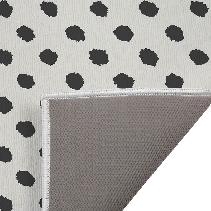 Grunge Dot Outdoor Doormat, Ivory/Charcoal, L 21 po x L 34 po