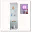 Vitrine lumineuse en verre à 4 tablettes avec une porte-1764652790