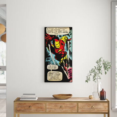 Iron Man Strength Graphic Art Print on Canvas
